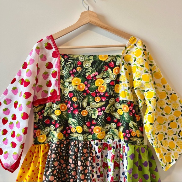 Handmade Fruit Paradise Flavorful Print Bandana Dress | SKU 11161 Apple - Picture 8 of 16